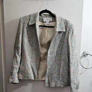 Jones New York Cream Blazer Classic Tailored Style